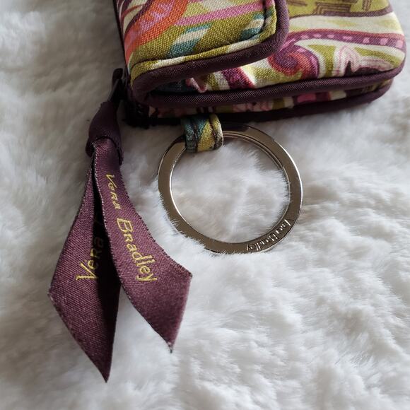Vera Bradley Zip ID Coin Purse in Heirloom Paisley Pattern - Picture 6 of 6